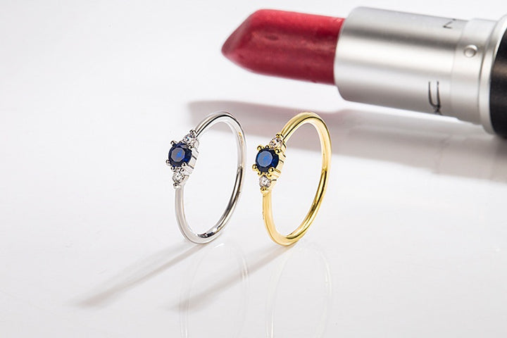 Blue Diamond Ring